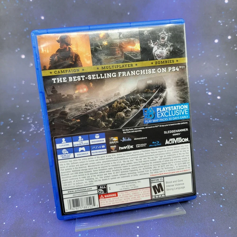 Call of Duty WWII PS4 PlayStation 4 Activision Sledgehammer Games CIB Complete